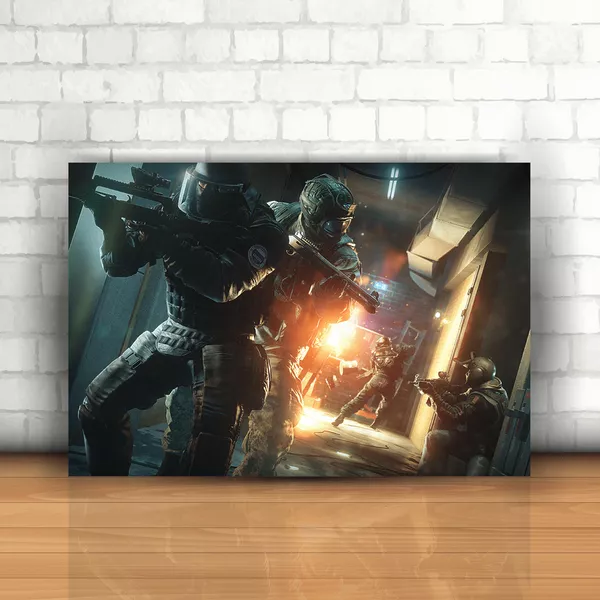 Placa Decorativa - Rainbow Six Mod. 02 | Inter Adesivos Decorativos