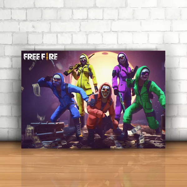 Placa Decorativa - Free Fire | Inter Adesivos Decorativos