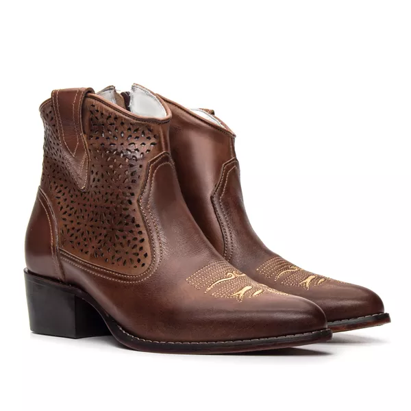 Bota Feminina Milão Chocolate - Don Matuto | Botinas Premium