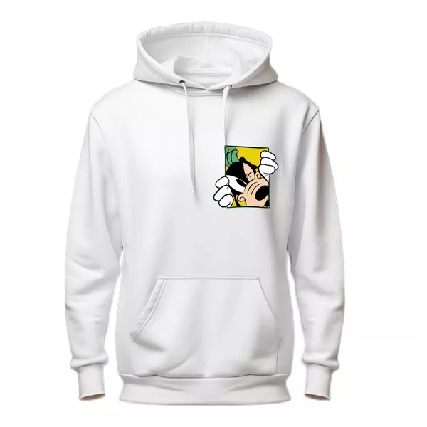 MOLETOM CANGURU FEMININO E MASCULINO PLUTO BRANCO JOSTY