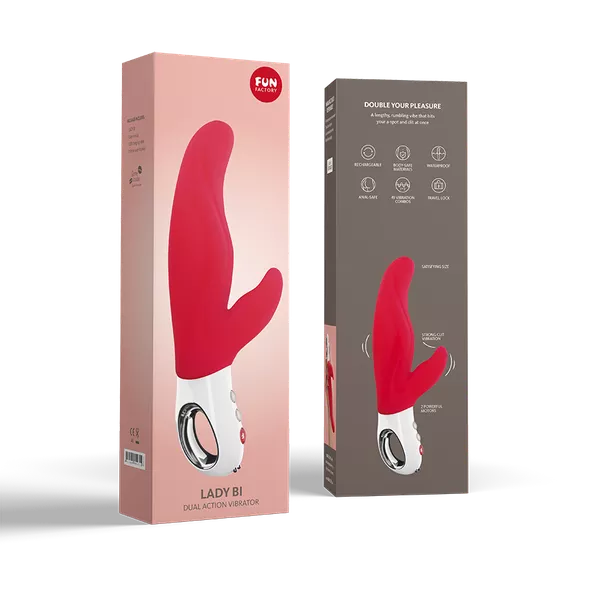 Vibrador de Ponto G e Estimulado de Clitóris Lady Bi - Fun Factory - Recarregável 