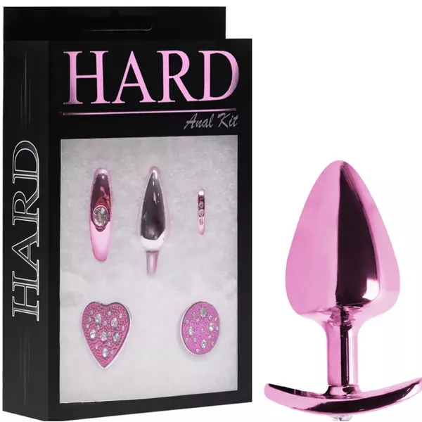 Kit combo Plug anal m Com Base Removível Rosa
