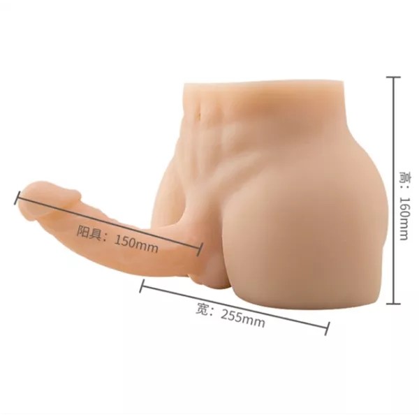 Masturbador meio corpo com pênis e ânus