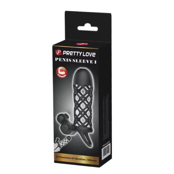 Capa Peniana Pretty Love Penis Sleeve 1 com Vibrador e Estimulador de Clitóris 
