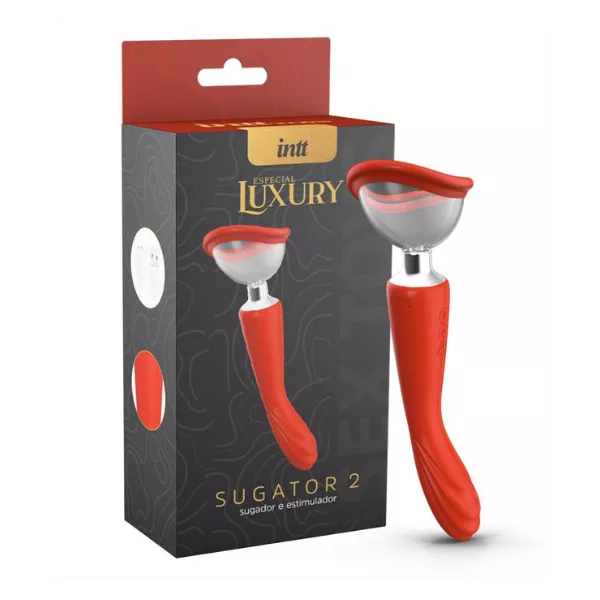 Vibrador ponto G e sugador 2 Intt Luxury
