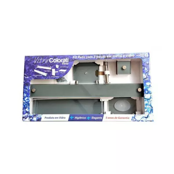 Kit Acessório Vidro Com 5 peças Retangular Reto VITRU COLORATI 6485 - VB CRISTAIS