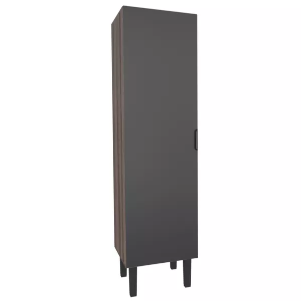Armário Madeira Multiuso Flamingo Preto / Tamarindo - COZIMAX