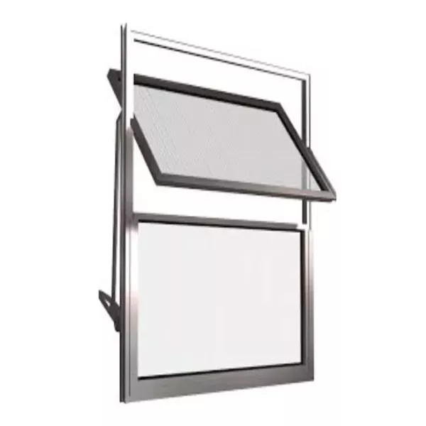 Basculante Alumínio Brilhante Vidro Liso 40cm x 60cm 3477 - POTY