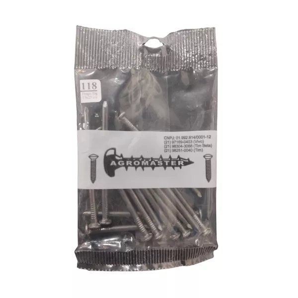 Prego 15X15 Sem Cabeça 50g N°109 - AGROMASTER