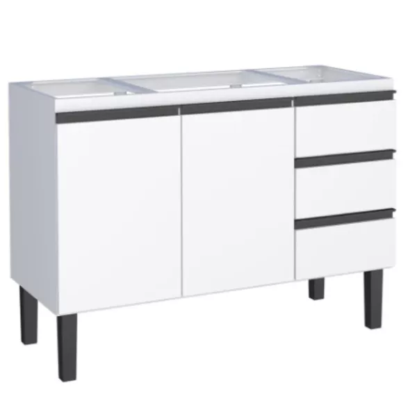 Gabinete Cozinha Aço Netuno Flat Branco 120 - COZIMAX