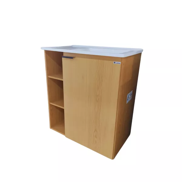 Gabinete Banheiro MDF Hortensia 60cm Jequitibá - COZIMAX | Rede