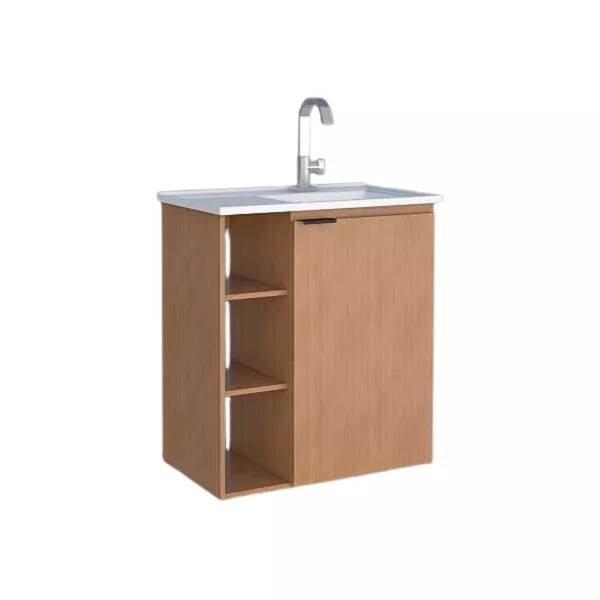 Gabinete Banheiro MDF Hortensia 60cm Jequitibá - COZIMAX | Rede