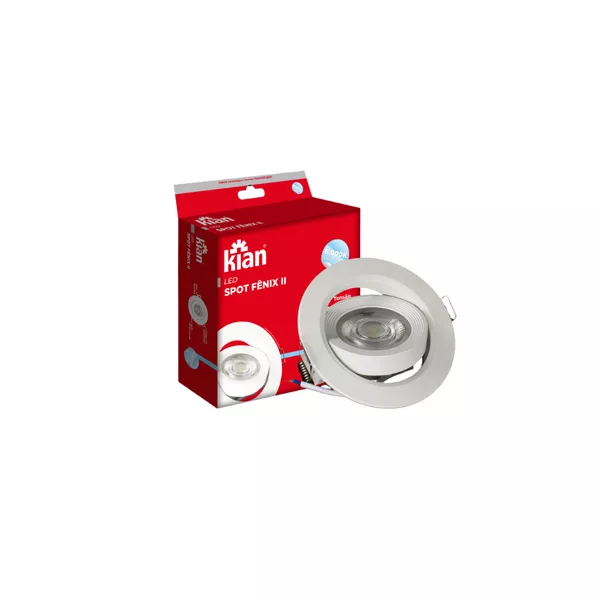 Spot LED Embutir Redondo FENIX II 12W 6000K Branco PAR30 - KIAN