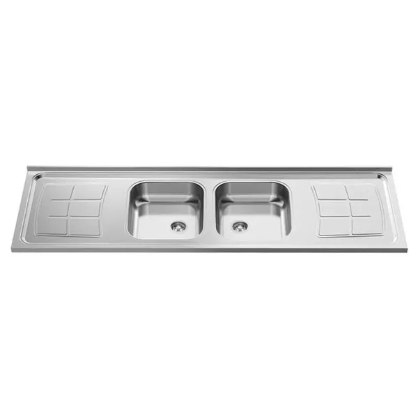 Pia Inox Concreto Dupla Bali 180x56 C/Cuba n°3 - GHELPLUS