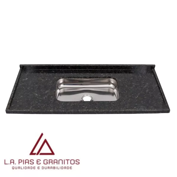 Pia Granito Verde Ubatuba C/ Cuba 120x56 - LA GRANITOS