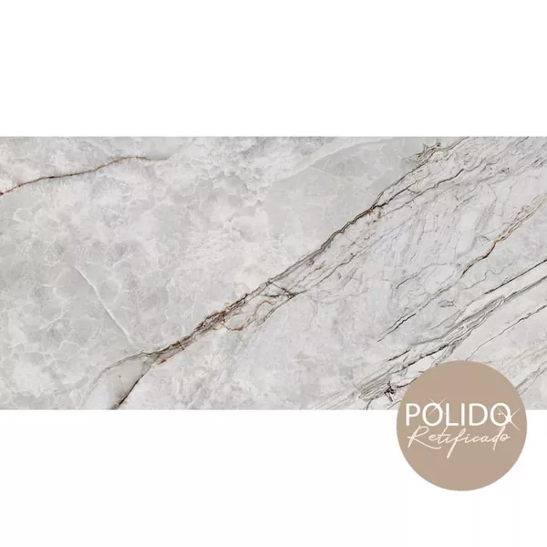Piso Retificado Polido Gran Santorini 60X120 A-LB 2,16M² - FORMIGRES PREMIUM 