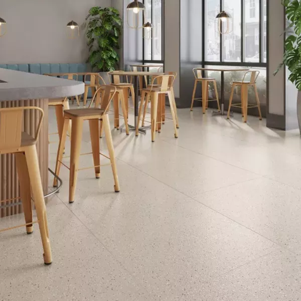 Piso Retificado Mate Lombardia Cinza Gotejado 81X81 A-LE 1,97M²