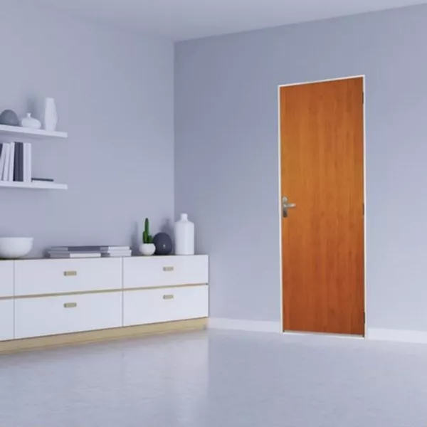 Porta Pronta Madeira Lisa Mogno 215x85 - MGM | Rede Construir Milmart