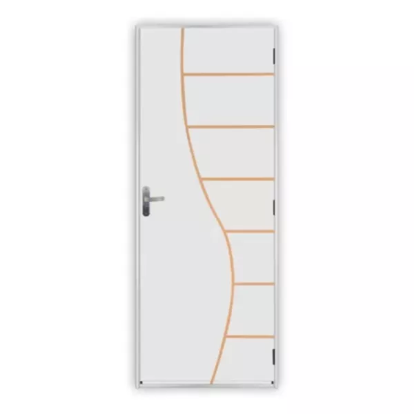 Porta Pronta Madeira Frisada Branca Cantareira 215x75 - MGM
