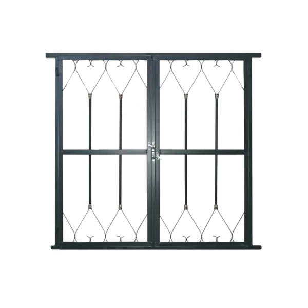 Janela Ferro Cinza Color Reta Colonial Reta Abrir 2Divisões 100X120cm 121