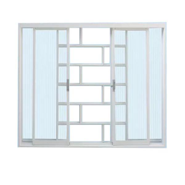 Janela Ferro Branco Tijolinho Correr com Vidro Liso 120X120cm 912
