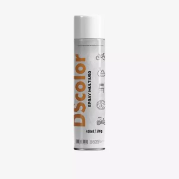 Tinta Spray Uso Geral Branco FOSCO 400ml - DSCOLOR