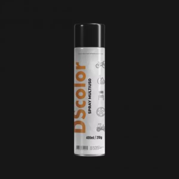 Tinta Spray Alta Temperatura Preto FOSCO 400ml - DSCOLOR