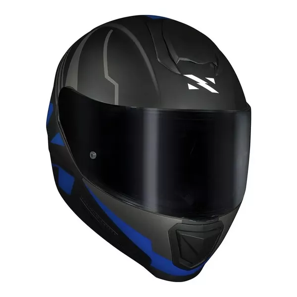Capacete Norisk Ff802 Razor Full - Preto Fosco Azul Moto One