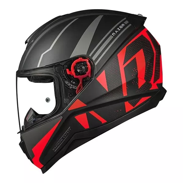 CAPACETE NORISK FF802 RAZOR - FULL - PRETO FOSCO/VERMELHO Moto One