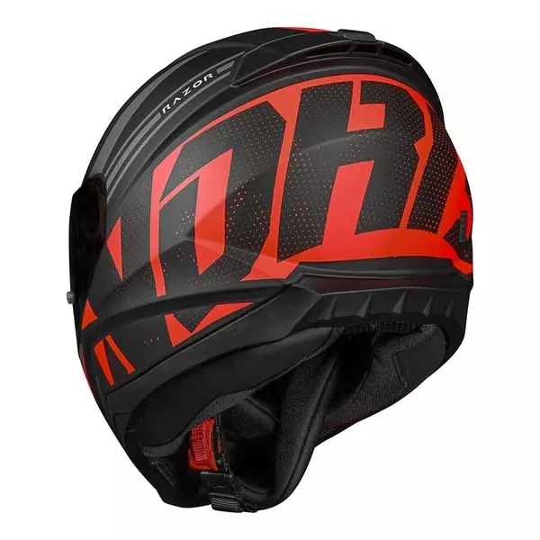 CAPACETE NORISK FF802 RAZOR - FULL - PRETO FOSCO/VERMELHO Moto One