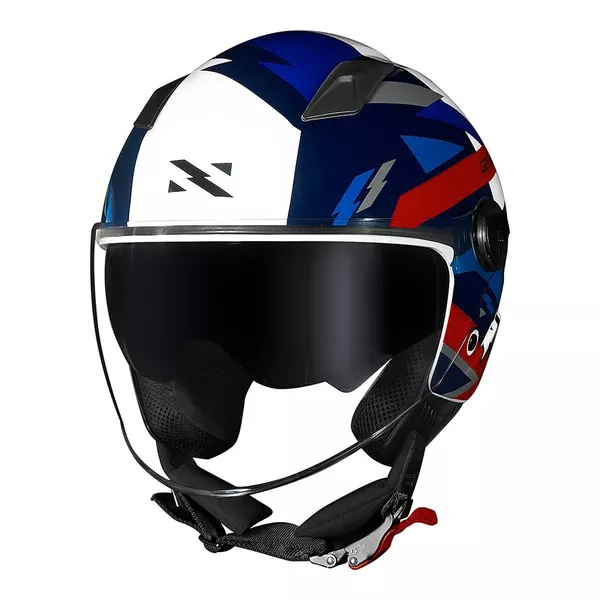 CAPACETE NORISK ORION SV - DENVER - BRANCO/AZUL/VERMELHO Moto One