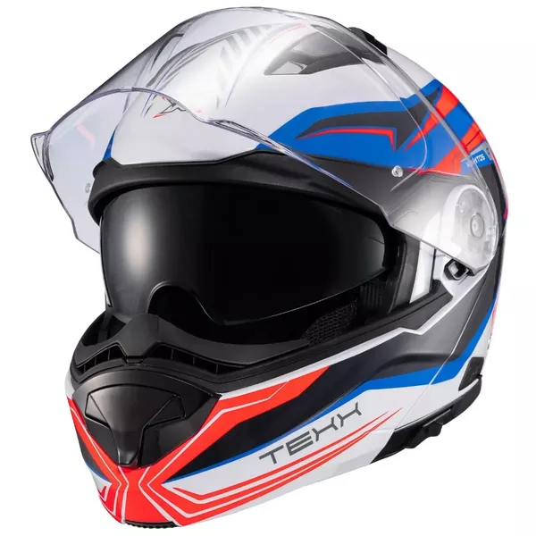 CAPACETE TEXX - KRATOS - NOMADE - BRANCO AZUL VERMELHO Moto One