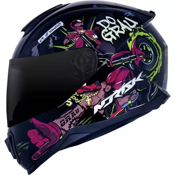 Capacete Norisk Ff802 Razor Do Grau - Preto Moto One
