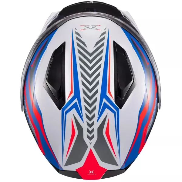 CAPACETE TEXX - KRATOS - NOMADE - BRANCO AZUL VERMELHO Moto One