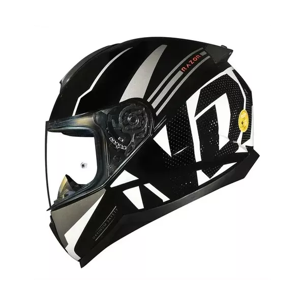 Capacete Norisk Ff802 Razor Full - Preto Branco Moto One