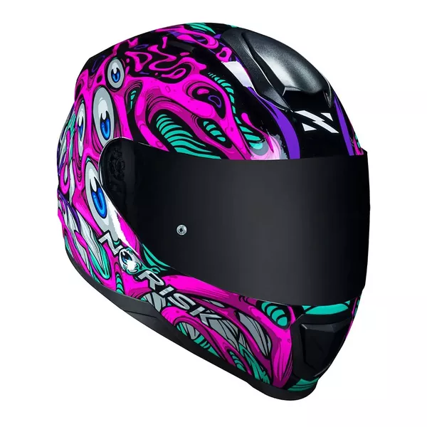 noriです Capacete Norisk Ff802 Razor Parasite - Rosa Moto One