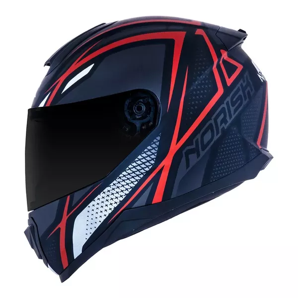 Capacete Norisk Ff802 Razor Ninja - Preto Vermelho Moto One