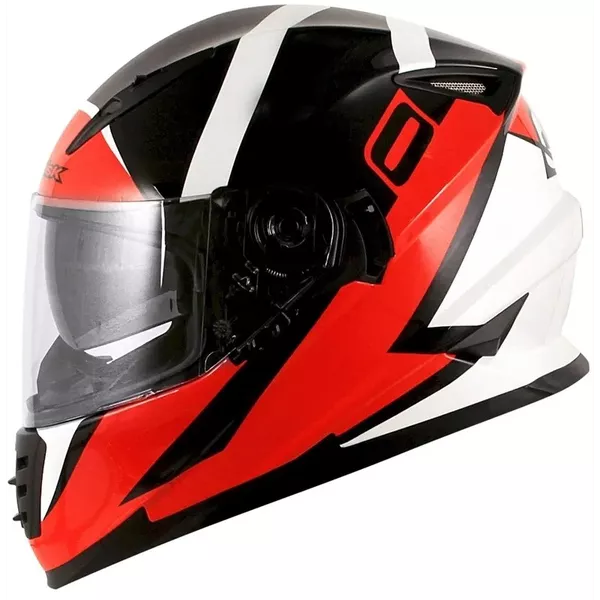 Capacete Norisk Ff302 Ridic - Preto Branco Vermelho Moto One