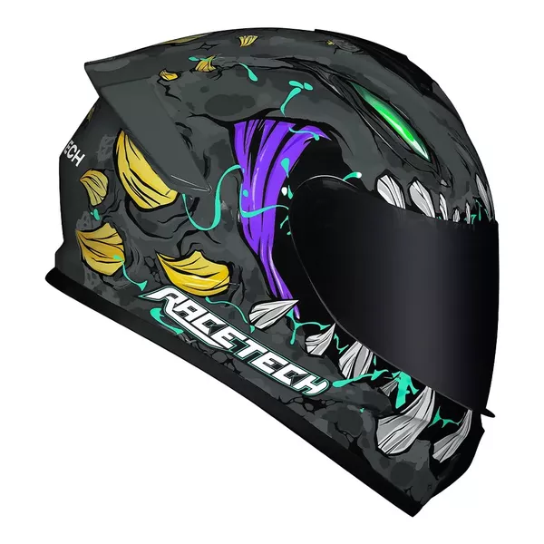 CAPACETE RACE TECH HIT - LIZARD - TITANIUM Moto One