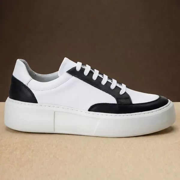 Sapato Sneaker Masculino Couro Legítimo Comfort Branco Everest