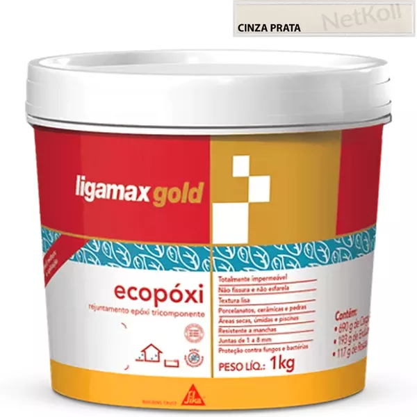 Ecopoxi Ligamax - Cinza Prata 1KG | NetKoll