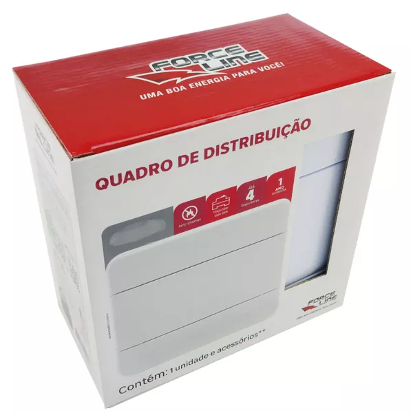Quadro Distribuição de Embutir em Parede Para Disjuntores Din Force Line