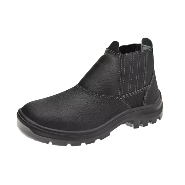 Bota De Segurança Preta 700302 Com Bico Plástico Da Vulcaflex