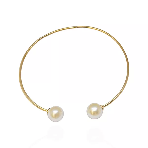 Bracelete Pérola Semijoia Banho de Ouro 18K