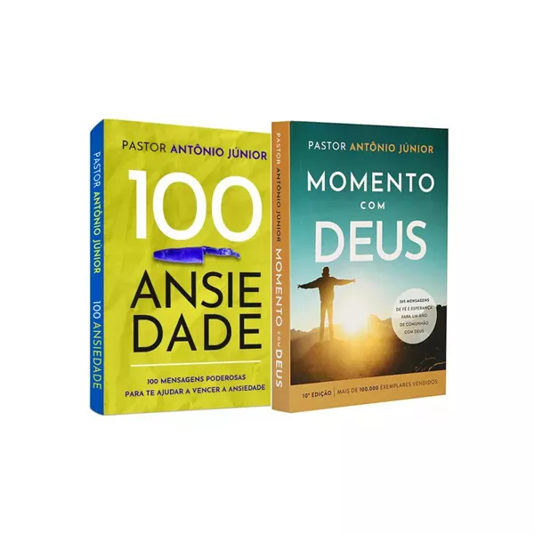 Livro 100 ansiedade + Momento com Deus | Presente Cristão