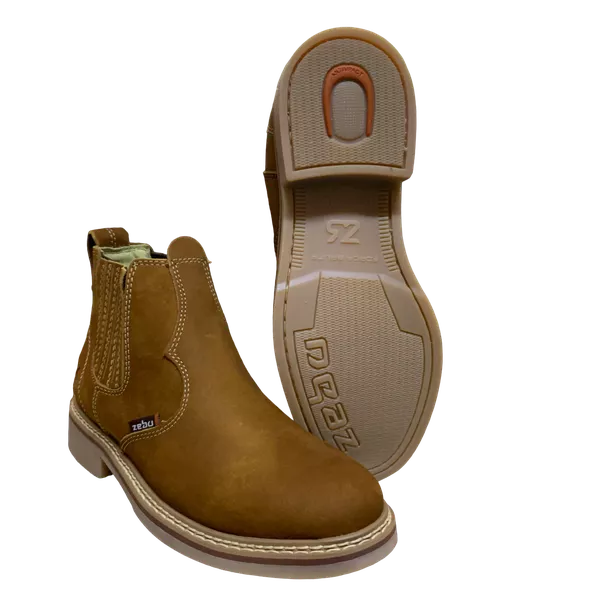 Botina Zebu Original Castor em Couro Gran Nobuck | Conforto e