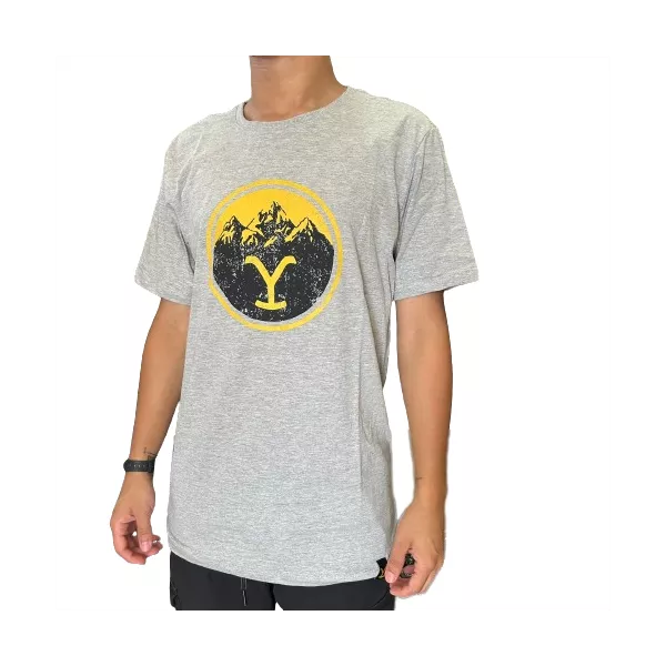 Camiseta Masculina Yellowstone - YE18 - Cinza