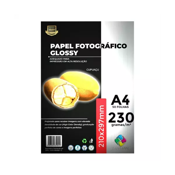 Papel Fotográfico Glossy 50 Folhas 230gr