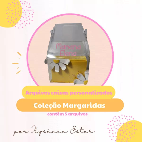 Arquivo Kit caixas coleção margaridas