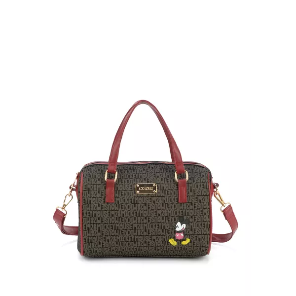 Bolsa Feminina Baú Mickey Mouse Preto/Vermelho Ref. 09991.09982